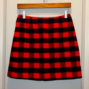 Buffalo Check Red Plaid Skirt Size 0